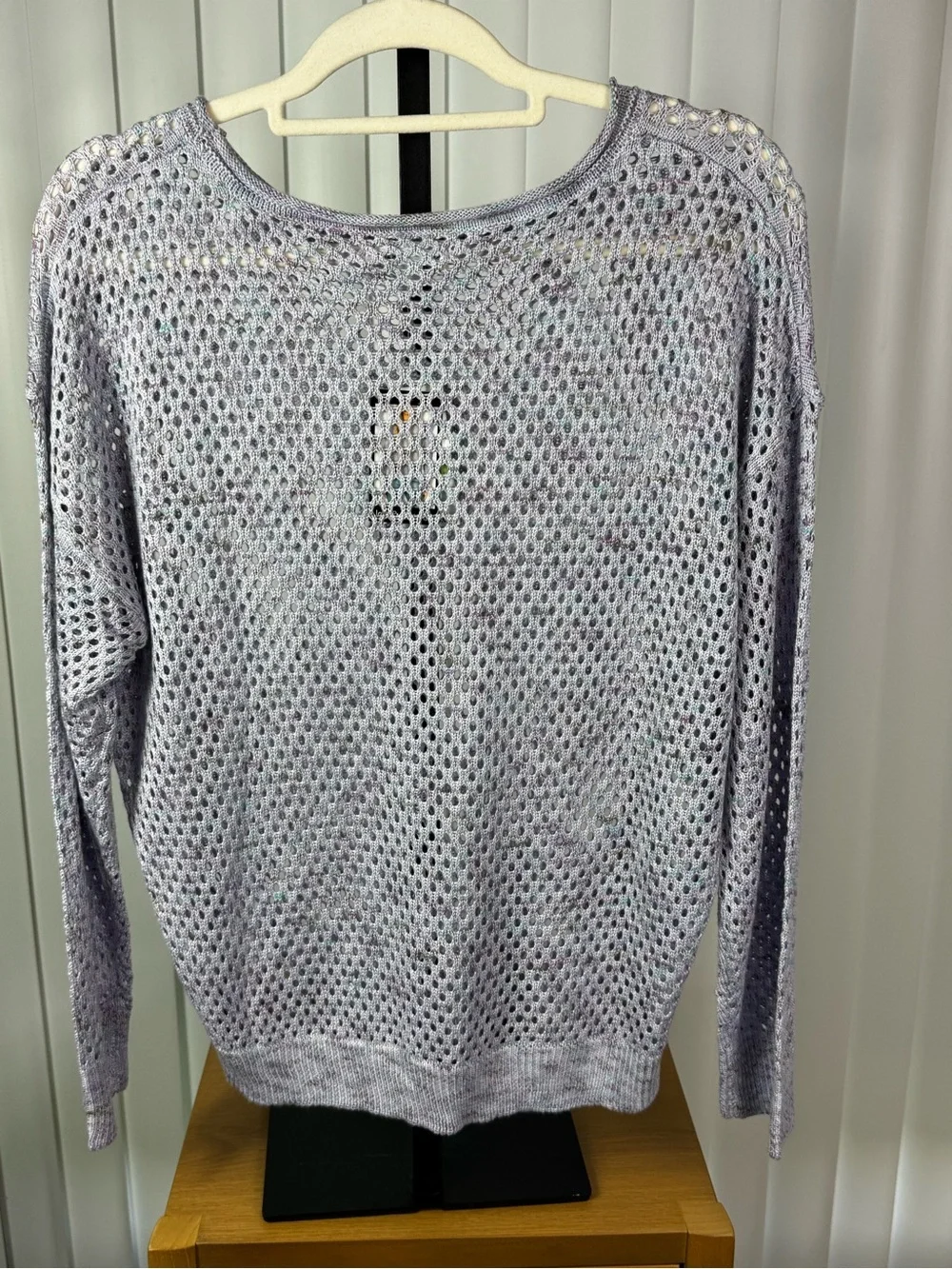 John Paul Richard Mesh Knit Long Sleeve Shirt  – Size L – NWT